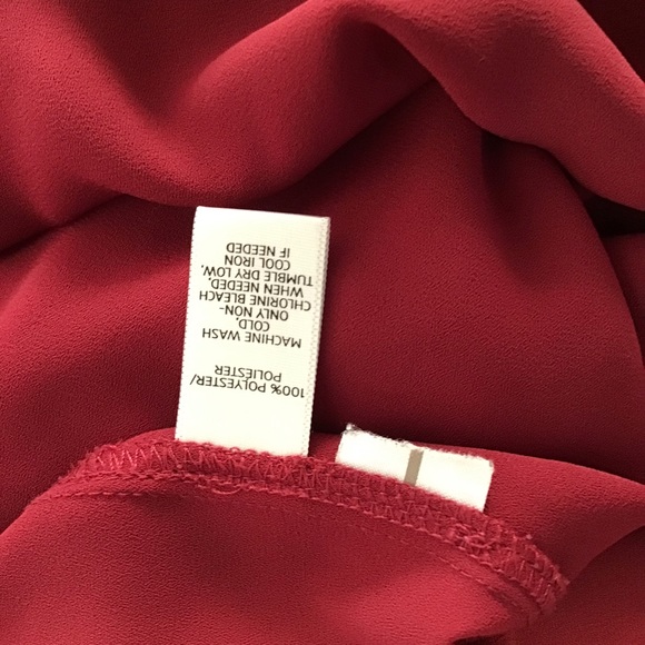 LOFT - Red long sleeve blouse scoop neck - Picture 5 of 8